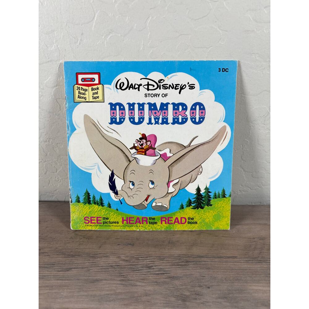 Dumbo Disney See Hear Read Book Only Vintage EUC